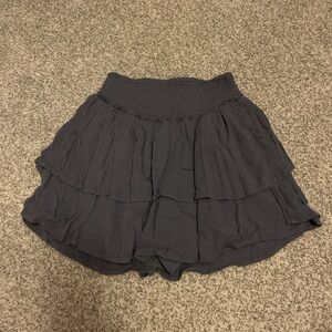Hollister Charcoal Smocked Skirt